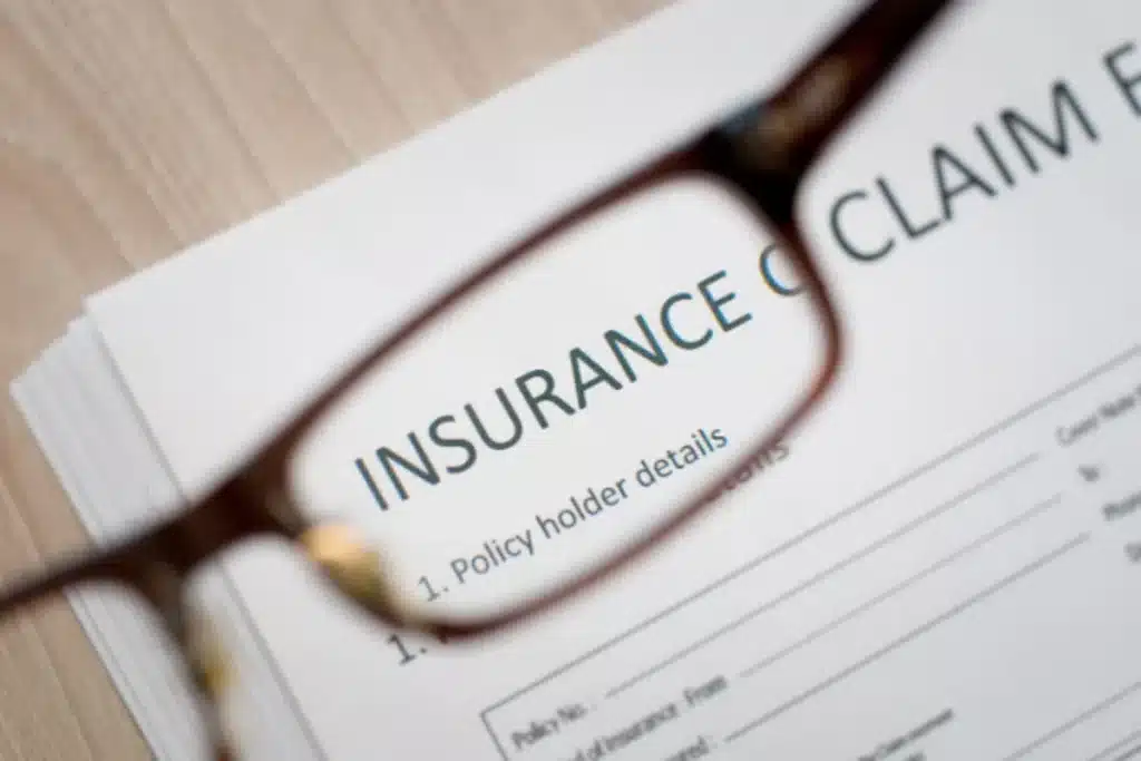 filing an insurance claim for compensation